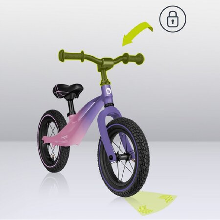 Bicicleta fara pedale Bart Air cu roti gonflabile, 2+ ani, Pink Violet, Lionelo 632708
