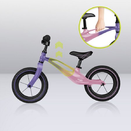 Bicicleta fara pedale Bart Air cu roti gonflabile, 2+ ani, Pink Violet, Lionelo 632693