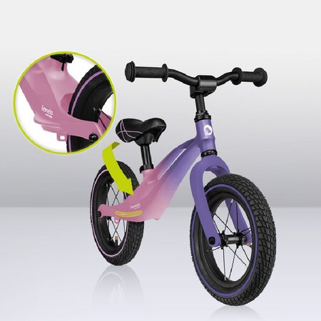 Bicicleta fara pedale Bart Air cu roti gonflabile, 2+ ani, Pink Violet, Lionelo 632694