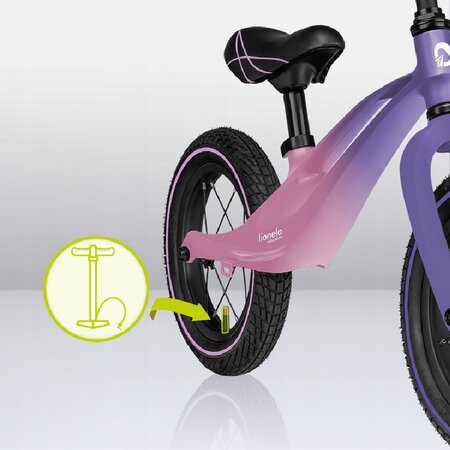 Bicicleta fara pedale Bart Air cu roti gonflabile, 2+ ani, Pink Violet, Lionelo 632690