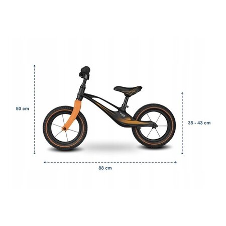 Bicicleta fara pedale Bart Air cu roti gonflabile, 2+ ani, Black, Lionelo 632755