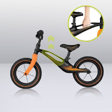 Bicicleta fara pedale Bart Air cu roti gonflabile, 2+ ani, Black, Lionelo 632762
