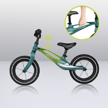 Bicicleta fara pedale Bart Air cu roti gonflabile, 2+ ani, Green Forest, Lionelo 632734