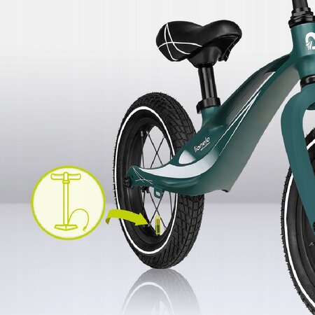 Bicicleta fara pedale Bart Air cu roti gonflabile, 2+ ani, Green Forest, Lionelo 632730