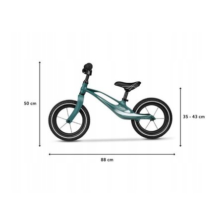 Bicicleta fara pedale Bart Air cu roti gonflabile, 2+ ani, Green Forest, Lionelo 632744