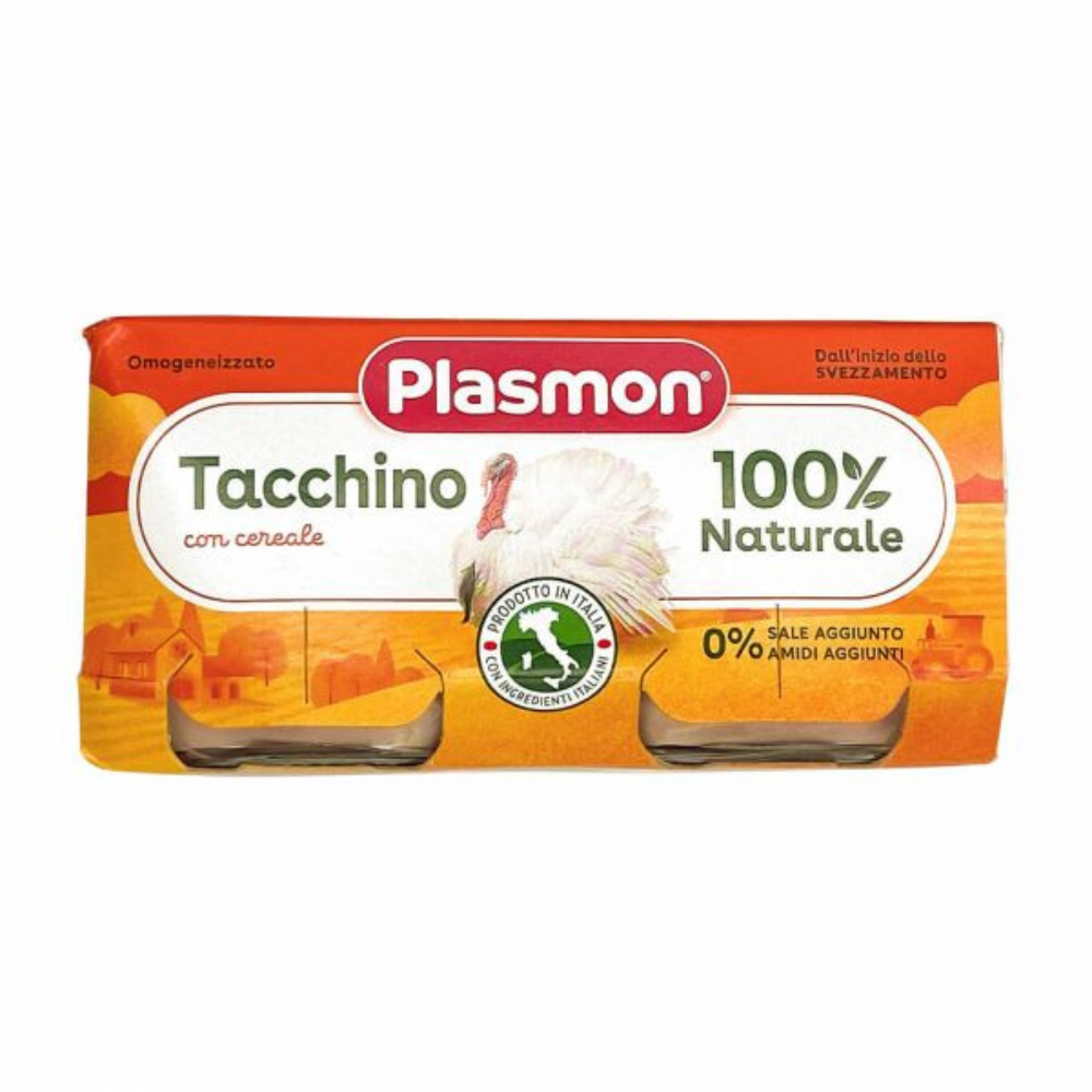 Piure cu carne de curcan, fara gluten, +6 luni, 2 x 120 gr, Plasmon