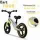 Bicicleta fara pedale Bart Tour, Grey Stone, Lionelo 632925