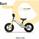 Bicicleta fara pedale Bart Tour, Grey Stone, Lionelo 632923