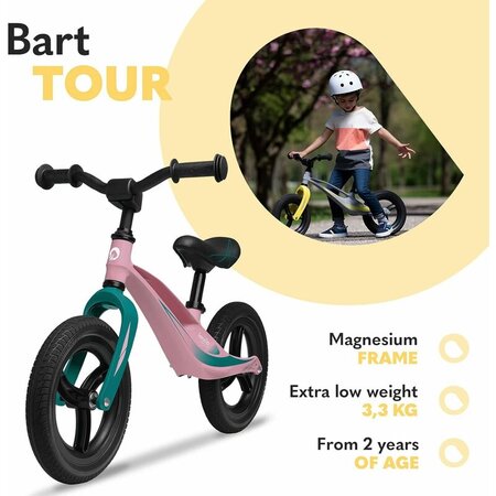 Bicicleta fara pedale Bart Tour, Pink BubbleGum, Lionelo 633016