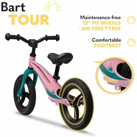 Bicicleta fara pedale Bart Tour, Pink BubbleGum, Lionelo 633017