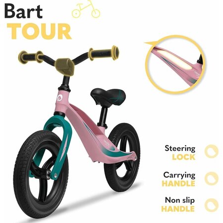 Bicicleta fara pedale Bart Tour, Pink BubbleGum, Lionelo 633008