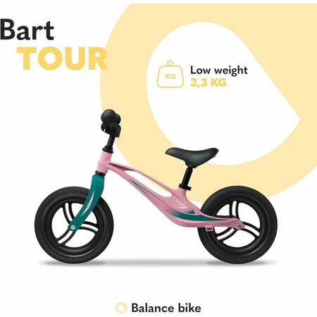 Bicicleta fara pedale Bart Tour, Pink BubbleGum, Lionelo 633014