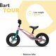 Bicicleta fara pedale Bart Tour, Pink BubbleGum, Lionelo 633014