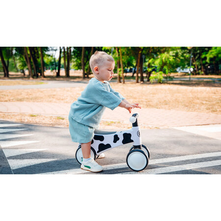Bicicleta cu 4 roti din spuma EVA Sammy fara pedale, 12 - 36 luni, White, Lionelo 633099
