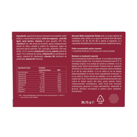 Nyrvusal Multi, 30 comprimate, Nyrvusano 788742