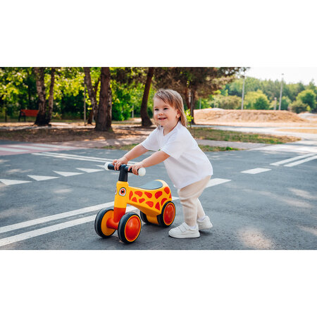 Bicicleta cu 4 roti din spuma EVA Sammy fara pedale, 12 - 36 luni, Yellow Honey, Lionelo 633144