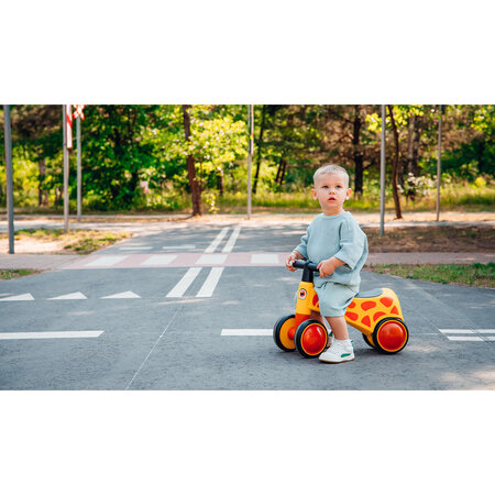 Bicicleta cu 4 roti din spuma EVA Sammy fara pedale, 12 - 36 luni, Yellow Honey, Lionelo 633145