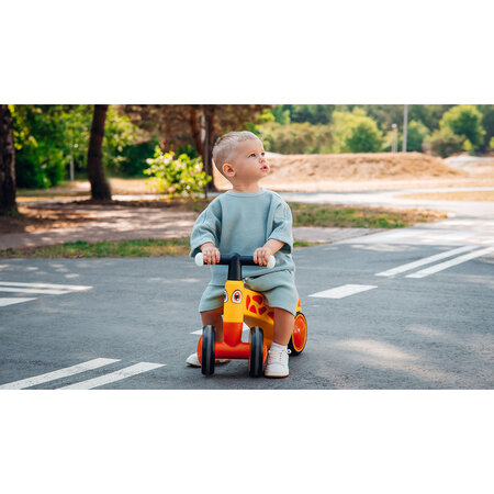 Bicicleta cu 4 roti din spuma EVA Sammy fara pedale, 12 - 36 luni, Yellow Honey, Lionelo 633143