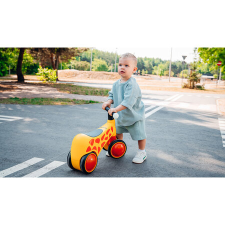 Bicicleta cu 4 roti din spuma EVA Sammy fara pedale, 12 - 36 luni, Yellow Honey, Lionelo 633146