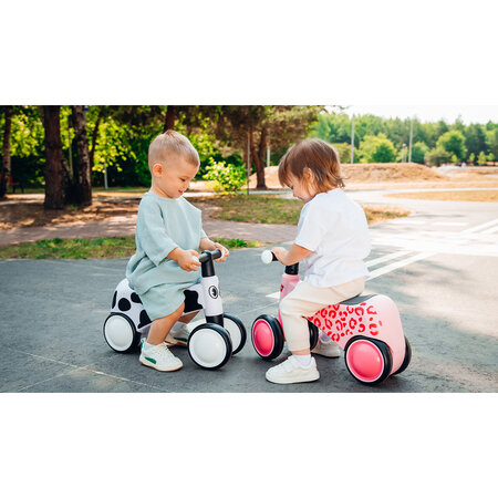 Bicicleta cu 4 roti din spuma EVA Sammy fara pedale, Pink Rose, 12 - 36 luni, Lionelo 633131