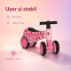 Bicicleta cu 4 roti din spuma EVA Sammy fara pedale, Pink Rose, 12 - 36 luni, Lionelo 776132