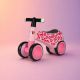 Bicicleta cu 4 roti din spuma EVA Sammy fara pedale, Pink Rose, 12 - 36 luni, Lionelo 776131