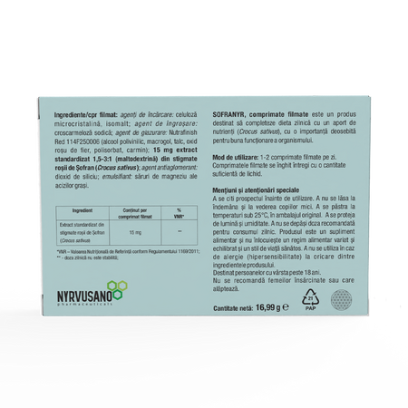 Sofranyr, 30 comprimate, Nyrvusano 788768