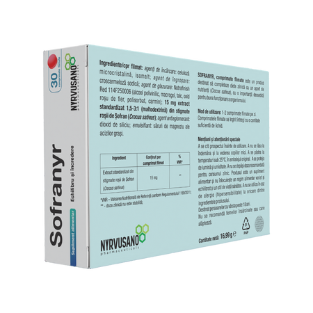 Sofranyr, 30 comprimate, Nyrvusano 788767