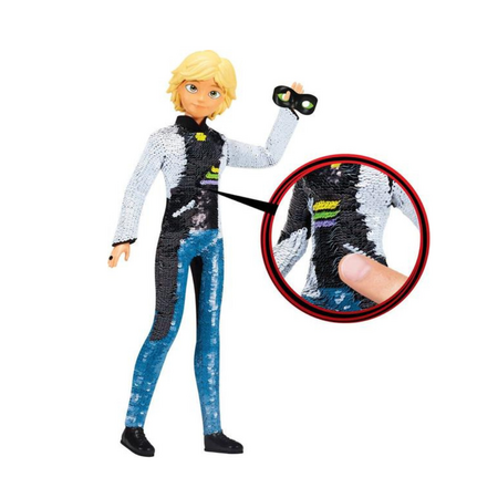 Papusa Cat Noir cu paiete, + 4 ani, Miraculous 633252
