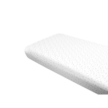 Cearceaf din bumbac cu elastic pentru patut Mini, Gray Stars, 160x80 cm, MimiNu 633309
