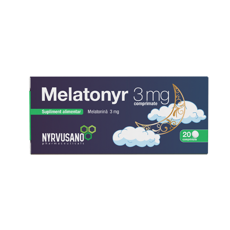 Melatonyr, 3 mg, 20 comprimate, Nyrvusano 788684