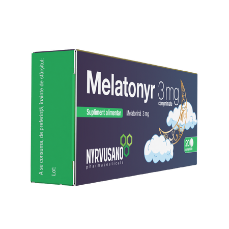 Melatonyr, 3 mg, 20 comprimate, Nyrvusano 788688