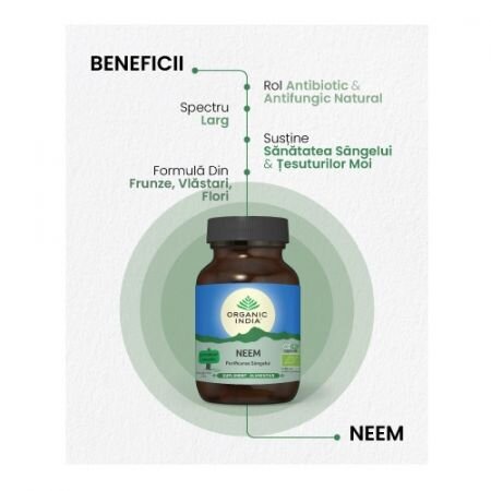 Neem, 60 capsule, Organic India 675604