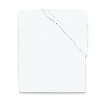 Cearceaf din jerse de bumbac cu elastic pentru patut, White, 140x70 cm, MimiNu