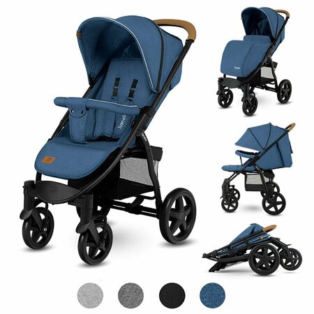 Carucior sport Annet Plus, de la nastere pana la 22 kg, Blue Denim, Lionelo 633511