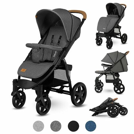 Carucior sport Annet Plus, de la nastere pana la 22 kg, Stone Caramel, Lionelo 633539