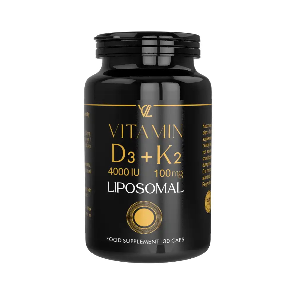 Vitamina D3 4000 UI si K2 100 mcg Liposomale, 30 capsule vegetale, Vio Nutri Lab