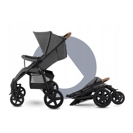 Carucior sport Annet Tour, de la nastere pana la 22 kg, Stone Grey, Lionelo 633679