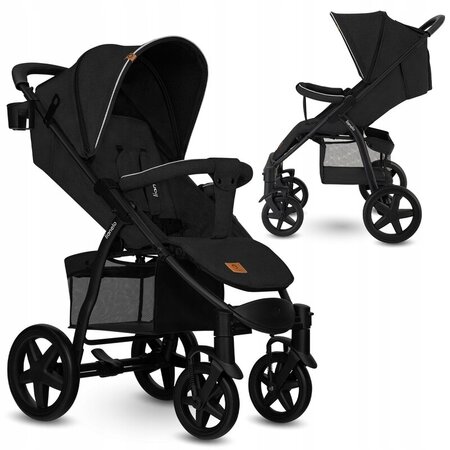 Carucior sport Annet Tour, de la nastere pana la 22 kg, Carbon Black, Lionelo 633695