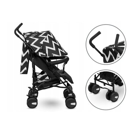 Carucior sport Elia, de la nastere pana la 15 kg, Black, Lionelo 633726