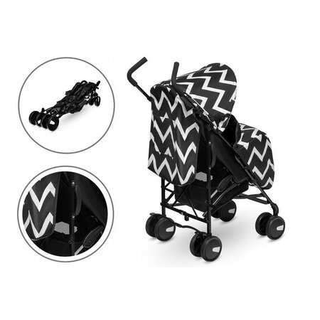 Carucior sport Elia, de la nastere pana la 15 kg, Black, Lionelo 633727
