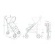 Carucior sport Elia, Grey White, Lionelo 701594