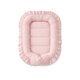 Set 4 in 1 Cosulet bebelus - Baby Cocoon cu volanase Royal, Powder Pink, 75x55 cm, MimiNu 792938