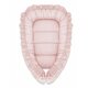 Set 4 in 1 Cosulet bebelus - Baby Cocoon cu volanase Royal, Powder Pink, 75x55 cm, MimiNu 633792