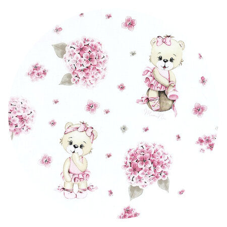 Set 4 in 1 Cosulet bebelus - Baby Cocoon cu volanase, Pink Ballerina, 75x55 cm, MimiNu 805308