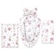 Set 4 in 1 Cosulet bebelus - Baby Cocoon cu volanase, Pink Ballerina, 75x55 cm, MimiNu 633800