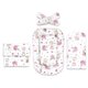 Set 4 in 1 Cosulet bebelus - Baby Cocoon cu volanase, Pink Ballerina, 75x55 cm, MimiNu 805310