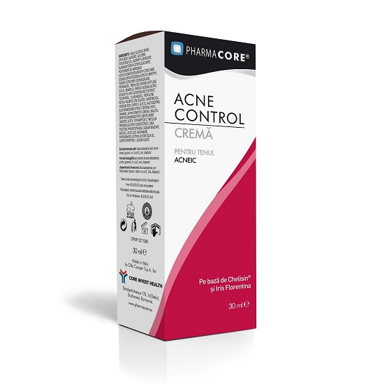 Crema tratament Acne Control, 30 ml, Pharmacore