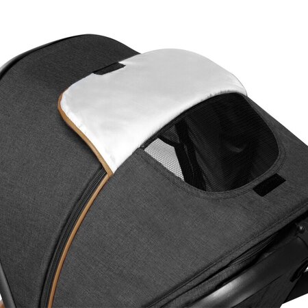 Carucior 2 in 1 Reversibil Amber, de la nastere pana la 22 kg, Grey Graphite, Lionelo 633973