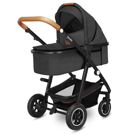 Carucior 2 in 1 Reversibil Amber, de la nastere pana la 22 kg, Grey Graphite, Lionelo 633998